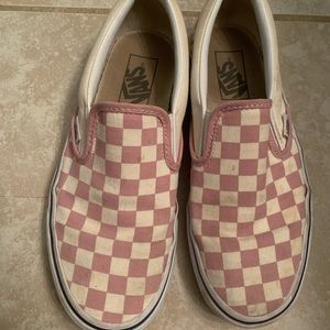Pink checkered vans
